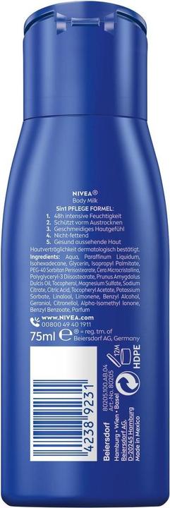 Actual product image NIVEA Reichhaltige Body Milk (Body cream, 75 ml)