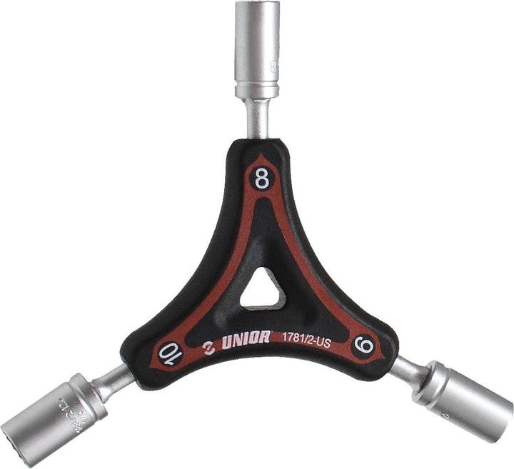 Actual product image Unior Tool's Y socket spanner 8x9x10 red