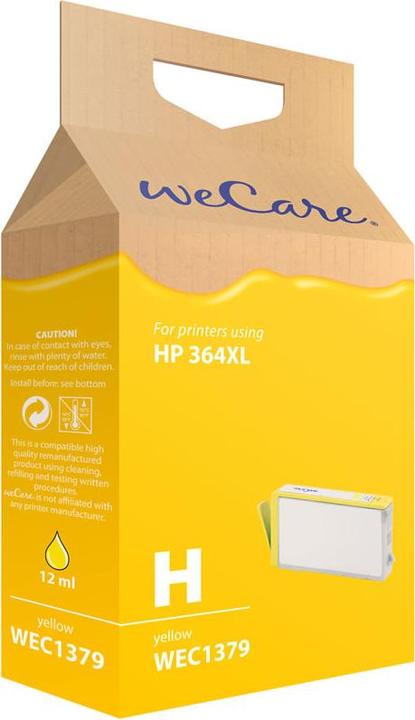 Actual product image Wecare Ink 364XL rebuilt yellow CB325EE for HP PhotoSmart D5460 12ml (Y)