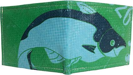 Immagine prodotto Bekos Upcycling - portafoglio classico realizzato con sacchetti di cibo per pesci riciclati verde / blu