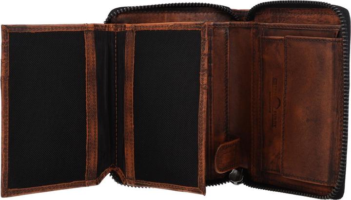 Produktbild Greenburry Destressed Geldbörse RFID Schutz Leder 13 cm