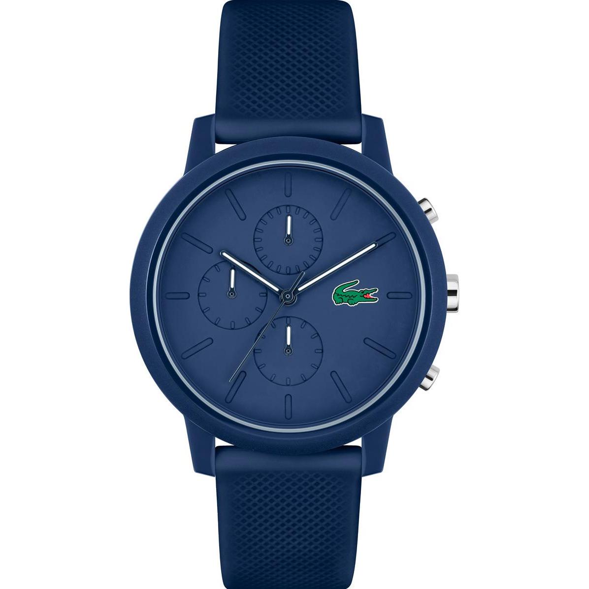 Lacoste, Armbanduhr, 12.12 Chrono, Blau, (Chronograph, 43 mm)
