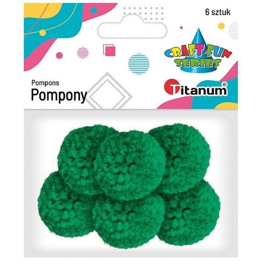 Titanum Garnpompons 3 cm grün, 6 Stk.