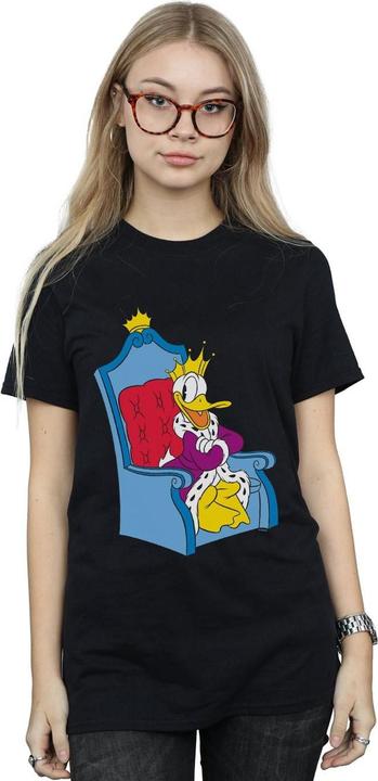 Actual product image Disney Womens/Ladies Donald Duck King Donald Cotton Boyfriend T-Shirt (M)
