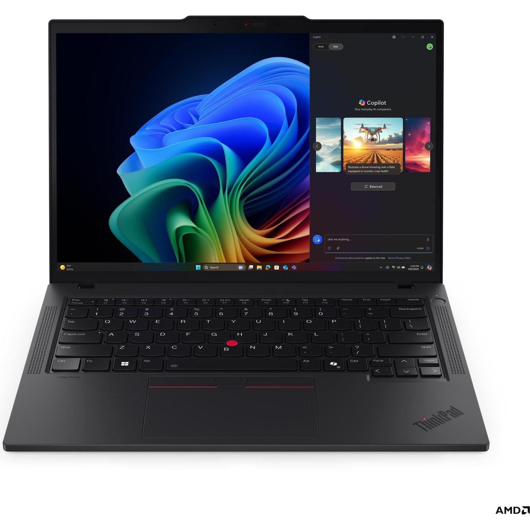 Lenovo ThinkPad T14 Gen 6 (14", 1000 GB, 64 GB, DE, AMD Ryzen AI 7 PRO 350), Notebook, Schwarz