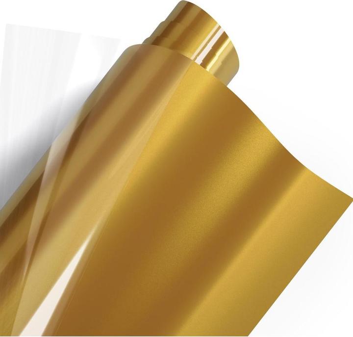Actual product image Poli-tape Aufbügelfolie Poli-Flex turbo, 30.5 x 122 cm, Bright Gold