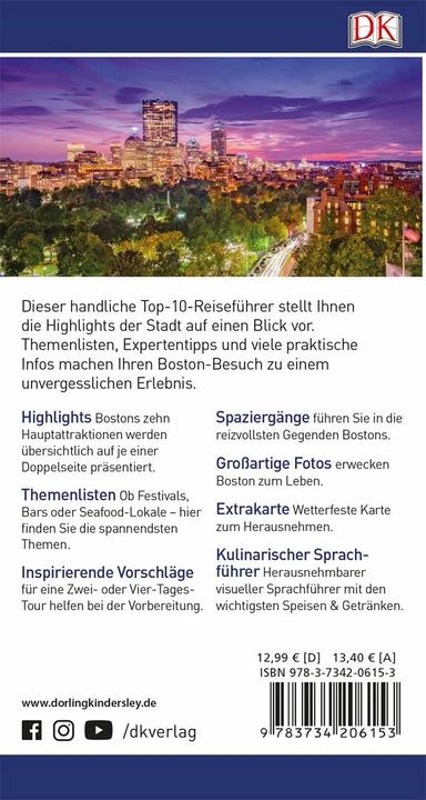 Actual product image Top 10 Travel Guide Boston (German, DK Verlag Travel)