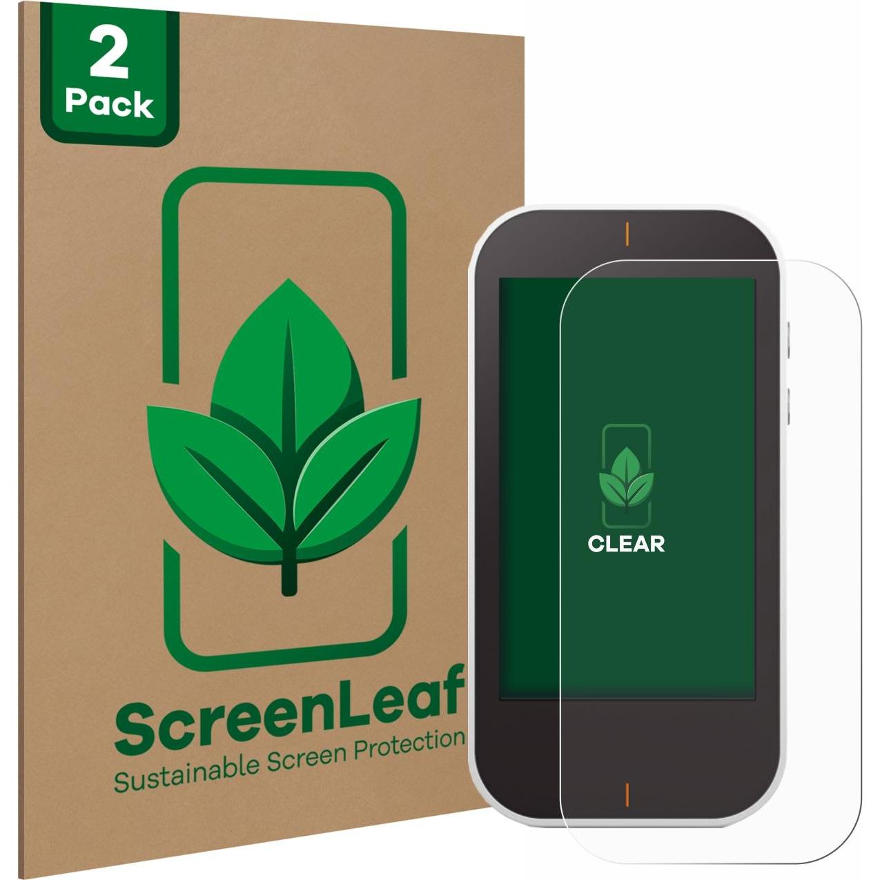 ScreenLeaf Schutzfolie nachhaltiger Displayschutz Displayschutzfolie Folie Klar Transparent, Smartwatch Schutzfolie, Tra...