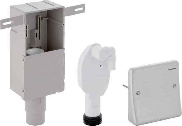 Produktbild Geberit UP-Geruchsverschluss mit Anschluss Wandeinbaukasten u. Abdeckplatte d50-56