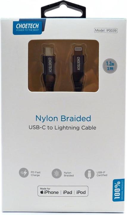 Immagine prodotto Choetech Cavo USB-C/Lightning>80cm (1.20 m, USB 2.0, 18 W)