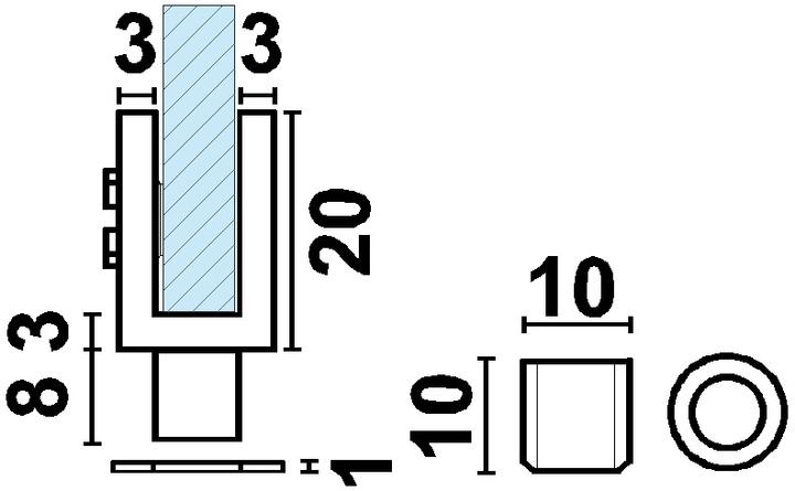 Image du produit Werkstarck Charnières de porte en verre
