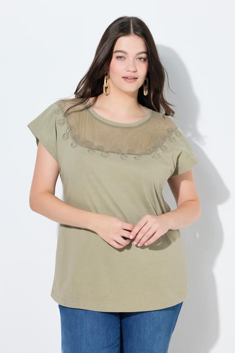 Actual product image Ulla Popken Eco Cotton Mesh Panel Tee (42, 44)