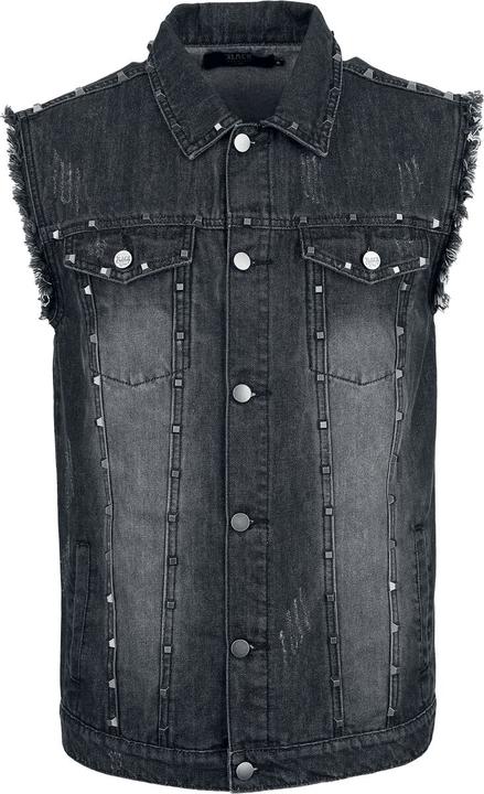 Image du produit Black Premium Vest with pyramid studs (XXL)