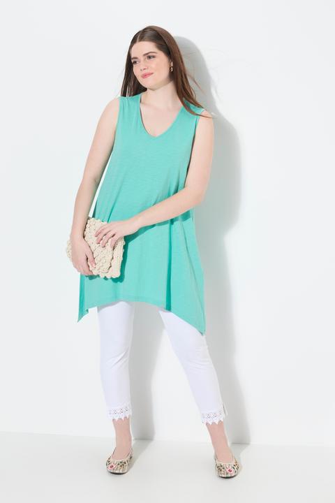 Produktbild Ulla Popken Longtop, Zipfelsaum, A-Linie, V-Ausschnitt (54)