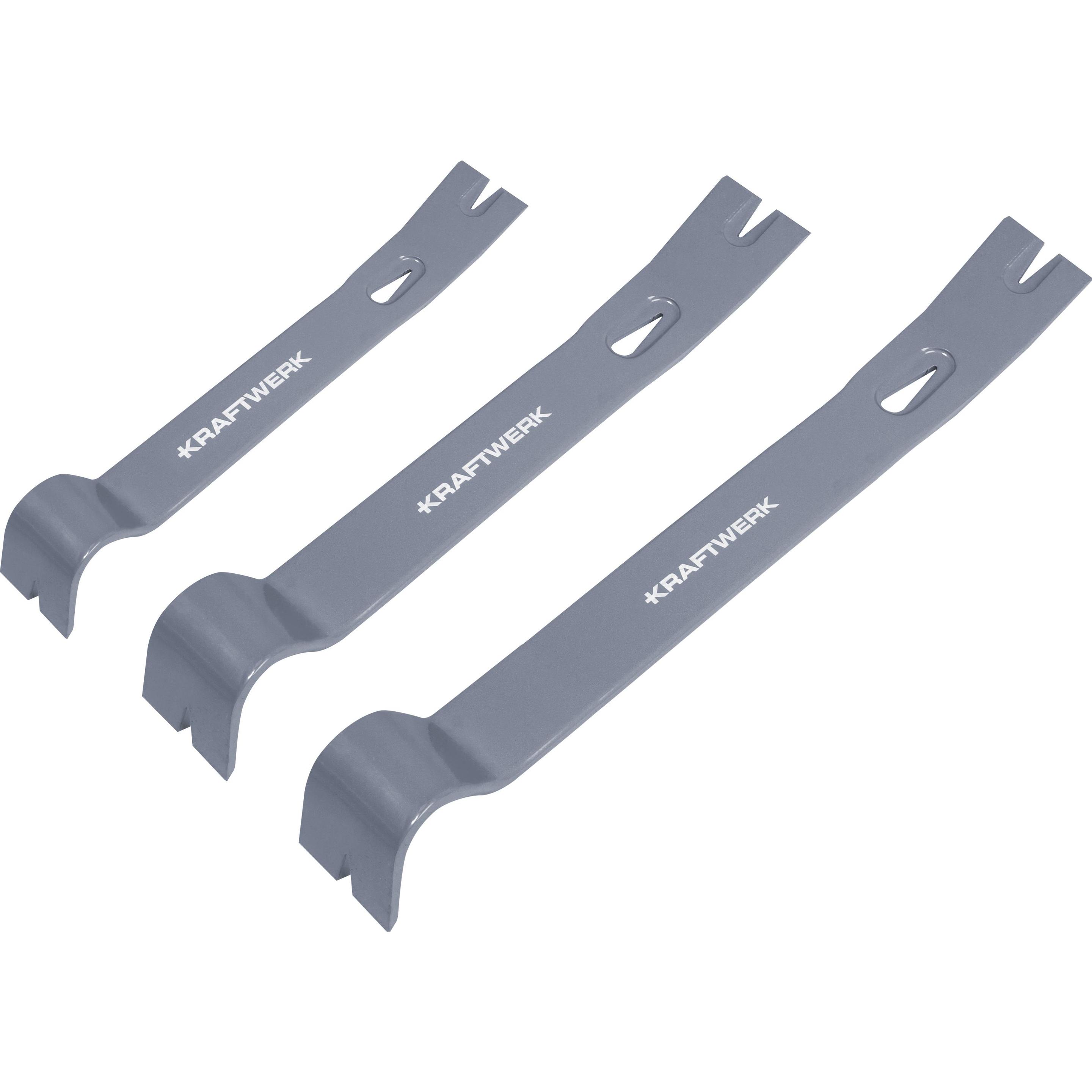 Kraftwerk, Meissel, Satz mit 3 Brechstangen aus Karbonstahl 30, 38, 45cm