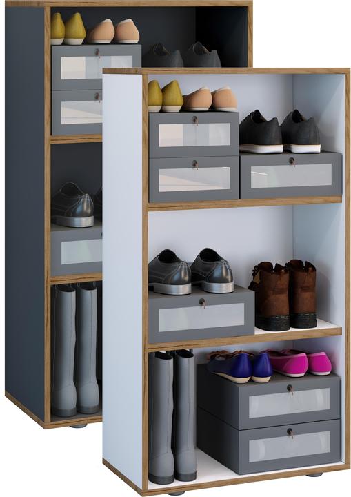 Image du produit VCM Regal Bücher Ordner Aktenregal Salia 3f (60 x 33 x 110 cm)