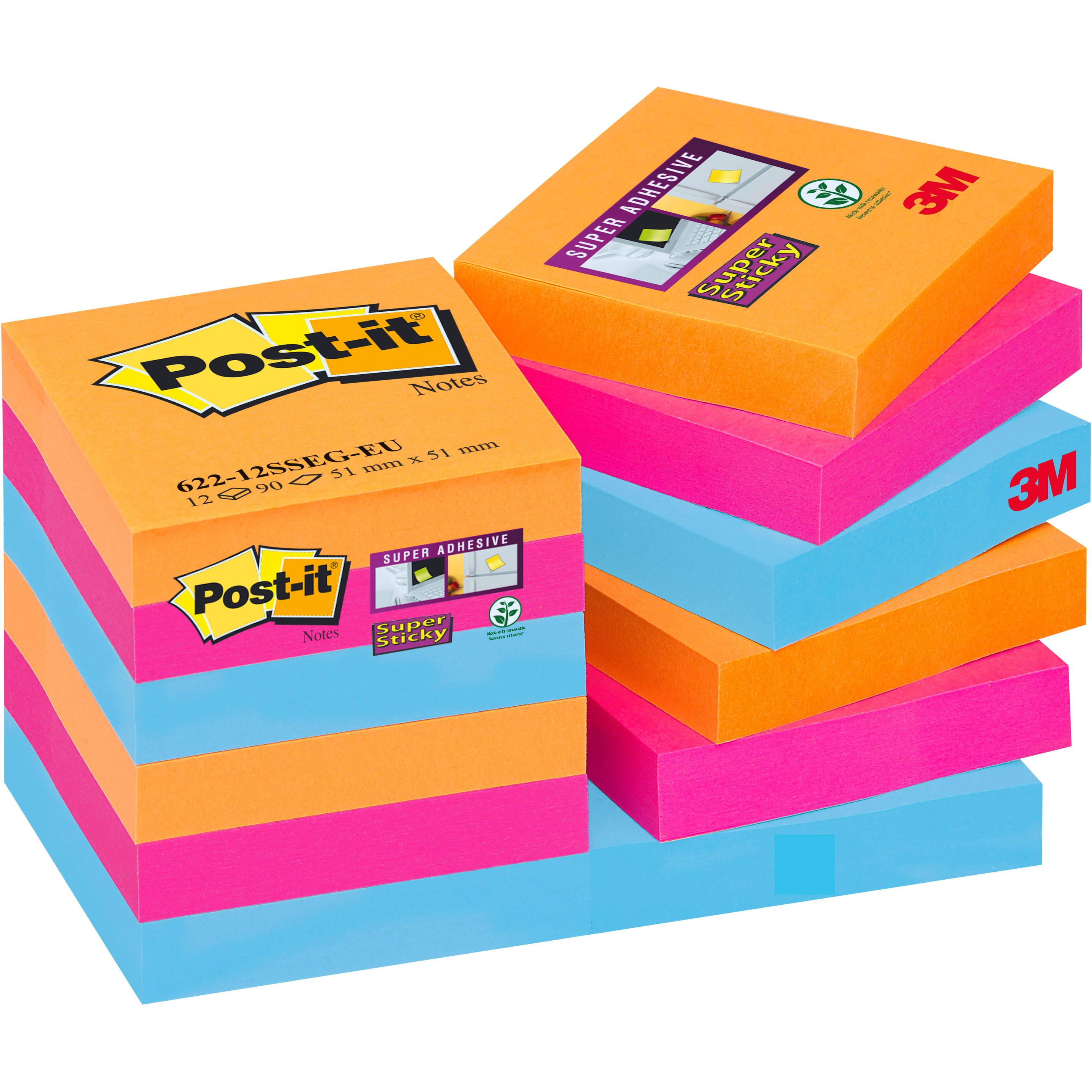 Post-it, Haftnotiz, Super Sticky Bangkok Notes (48 x 48 mm)