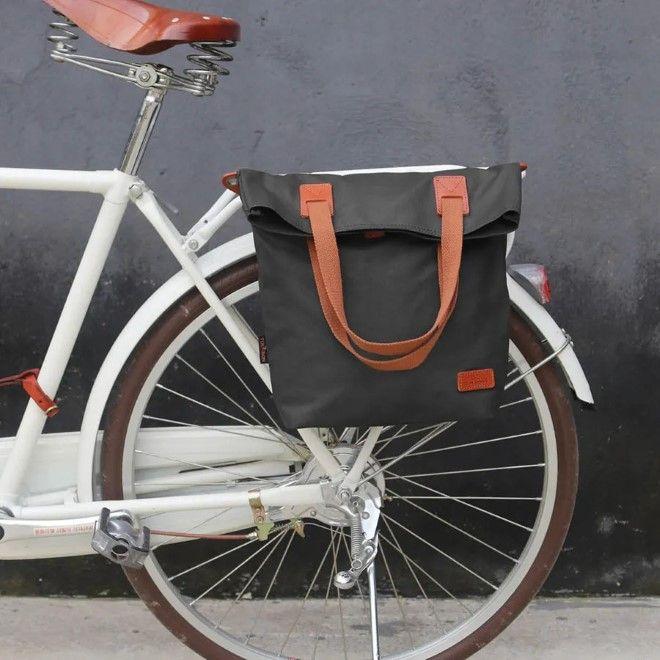 Produktbild Tourbon Wasserabweisende Canvas Velo Gepäckträgertasche & Umhängetasche (12 l, Gepäckträgertasche)