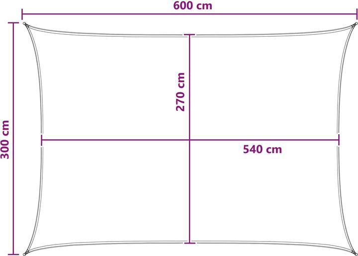 Produktbild vidaXL Sonnensegel (600 x 300 cm)