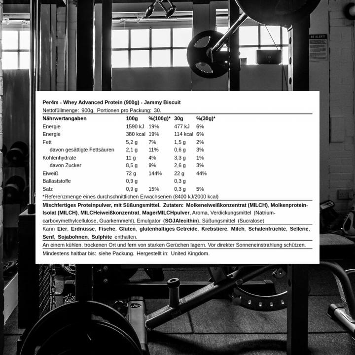 Produktbild Per4m Whey Advanced Protein (900 g, Cookie)