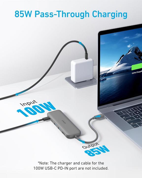 Actual product image Anker USB-C Hub mit 4K HDMI und 5Gbps Datenanschluss (USB-C, 4 ports)