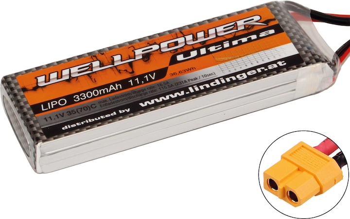 Wellpower Lipo Akku Ultima 3S 35/70C CH5/8 XT-60 (11.10 V, 3300 mAh)