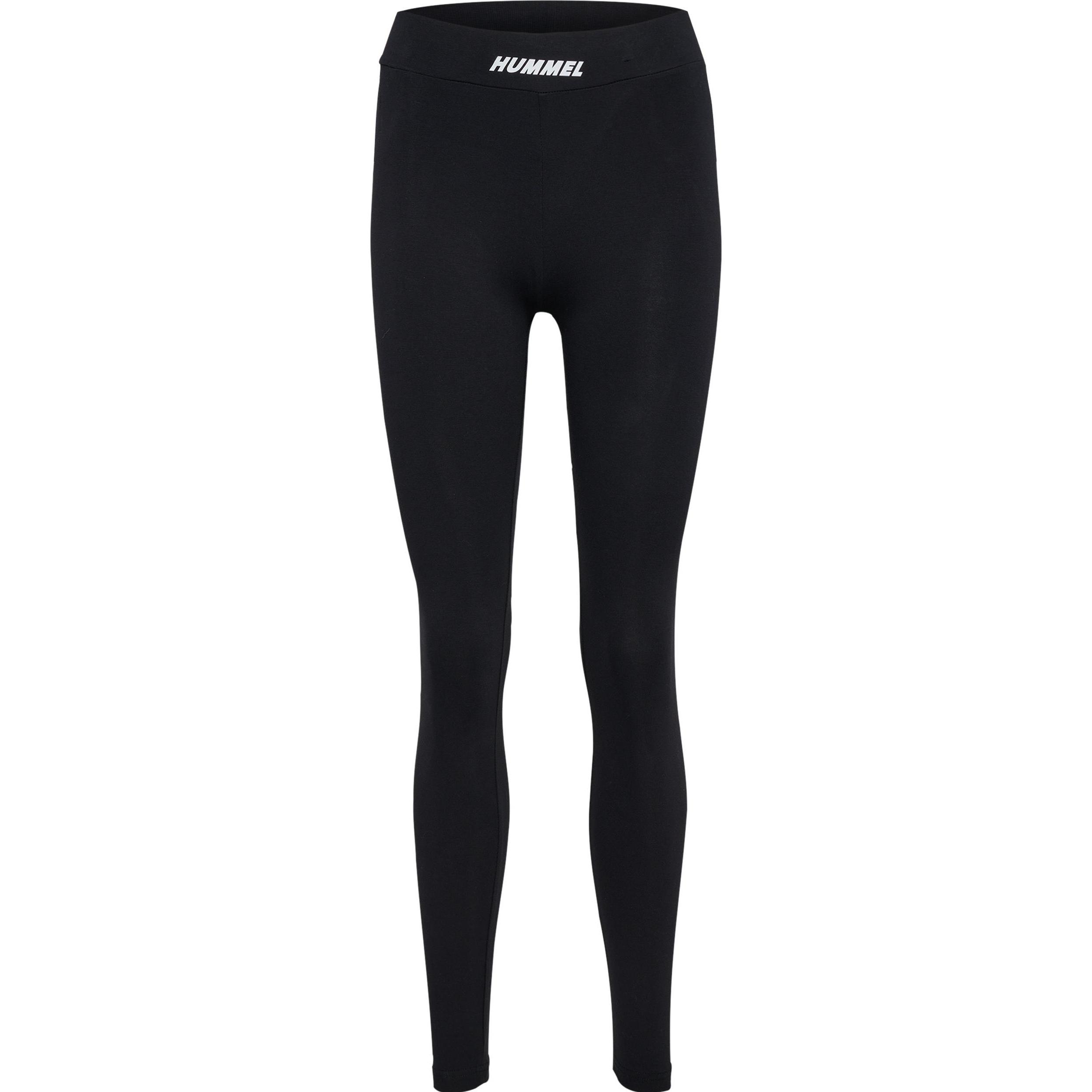 hummel, Damen, Tights, Hmlelemental Cotton Hw Tights (XL), Schwarz, XL