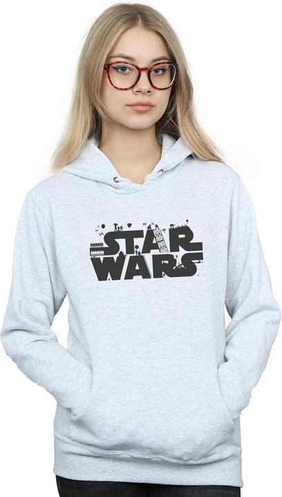Actual product image Star Wars Womens/Ladies Minimalist Logo Hoodie (S)