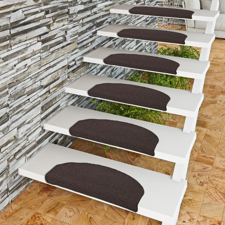 Actual product image Pergamon Natural Sisal Step Mats Set of 15 (18 x 56 cm)