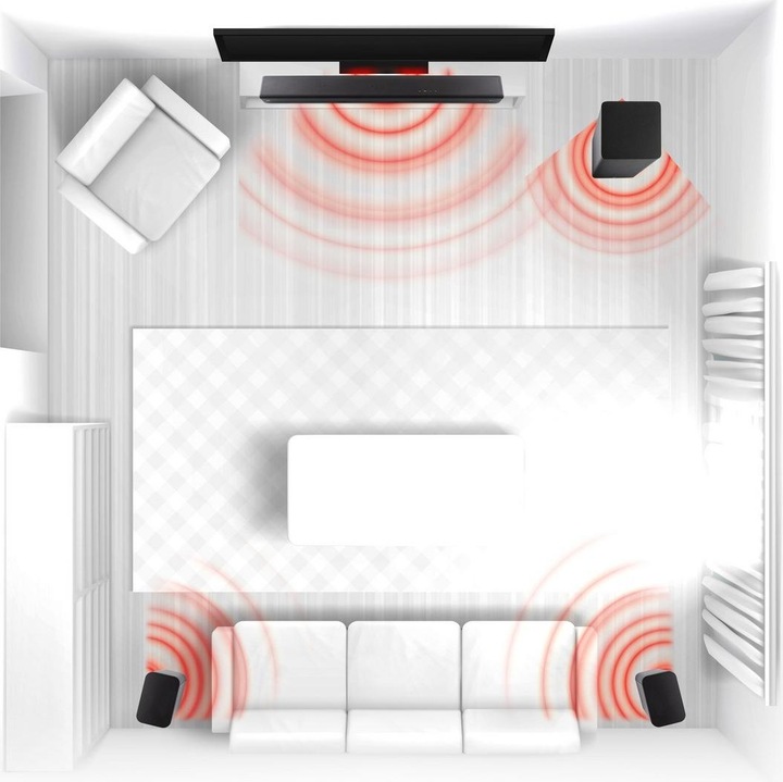 Actual product image JVC Soundbar TH-E874B 5.1.2 Wireless Sub Dolby A. (520 W, 5.1.2 Channel)