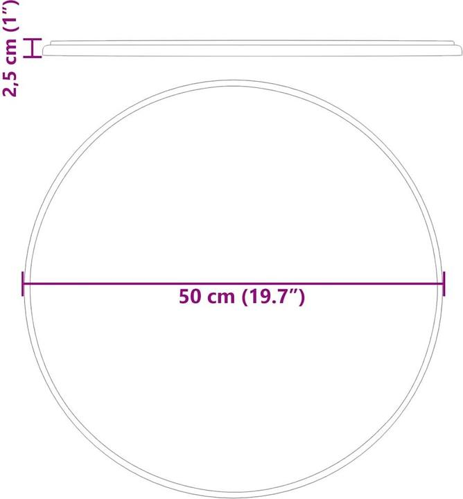 Actual product image vidaXL Tischplatte (50 x 50 cm)