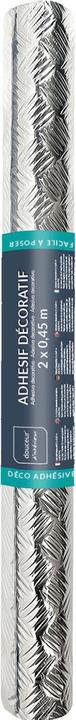 Produktbild Douceur D'intérieur 2er-Set Minimalistische Klebefolie in Metalloptik, silber – Hochwertige Dekofolie, selbstklebend, 45 (200 x 45 cm)