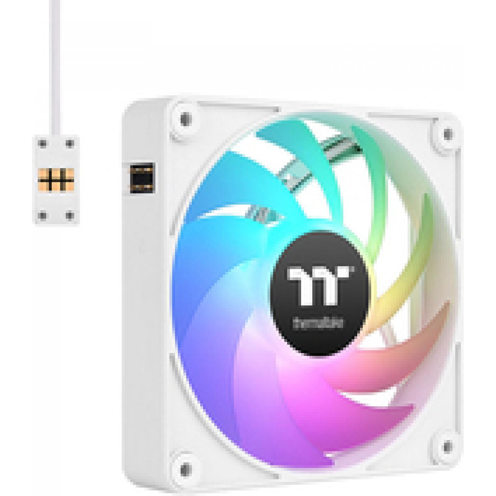 Thermaltake TT CT140 EX ARGB Sync PC Cooling Fan 3 Pack white (140 mm, 3 x), PC Lüfter, Weiss