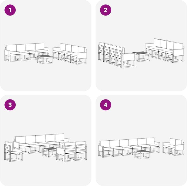 Produktbild vidaXL Gartensofa-set