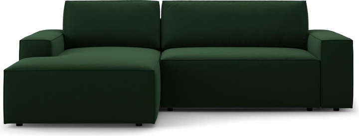 Actual product image Micadoni Velvet Left Corner Sofa With Bed Function And Box, "Jodie", 3 Seats, 246x151x86 Made in Europe (Corner sofa)