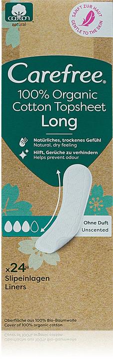 Actual product image Carefree Organic Cotton Long - Panty liners - 24.0pcs (24x)