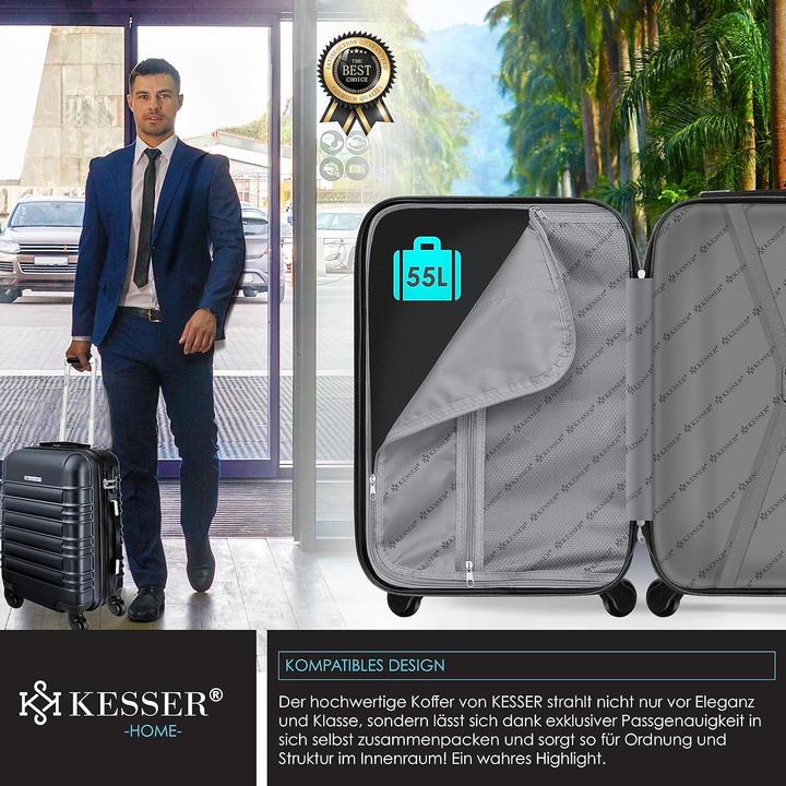 Produktbild Kesser Handgepäck Reisekoffer mit Kofferwaage (55 l)