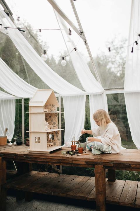 Immagine prodotto Milin Casa delle bambole in legno vintage Flower