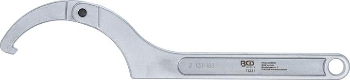Productafbeelding BGS Scharnierende haaksleutel met neus | 120 - 180 mm (120 mm, 130 mm, 180 mm, 135 mm, 125 mm, 165 mm, 155 mm, 140 mm, 170 mm, 142 mm, 145 mm, 124 mm, 150 mm, 175 mm, 160 mm)