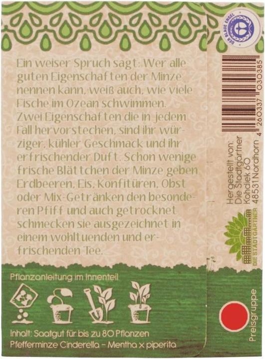 Actual product image Saatgeschwister Mint garden Mint (Herb seeds)