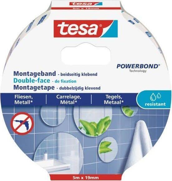 Produktbild tesa Powerbond doppelseitiges Montageband für Fliesen & Metall (19 mm)