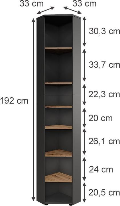 Actual product image Vicco Irma (33 x 33 x 192 cm)