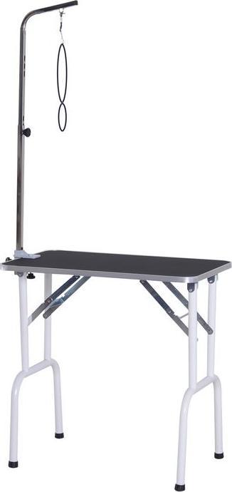 Immagine prodotto Swisshandel24 Tavolo da toelettatura Tavolo da toelettatura pieghevole in metallo Nero 81 x 48 x 80 cm (Cane)