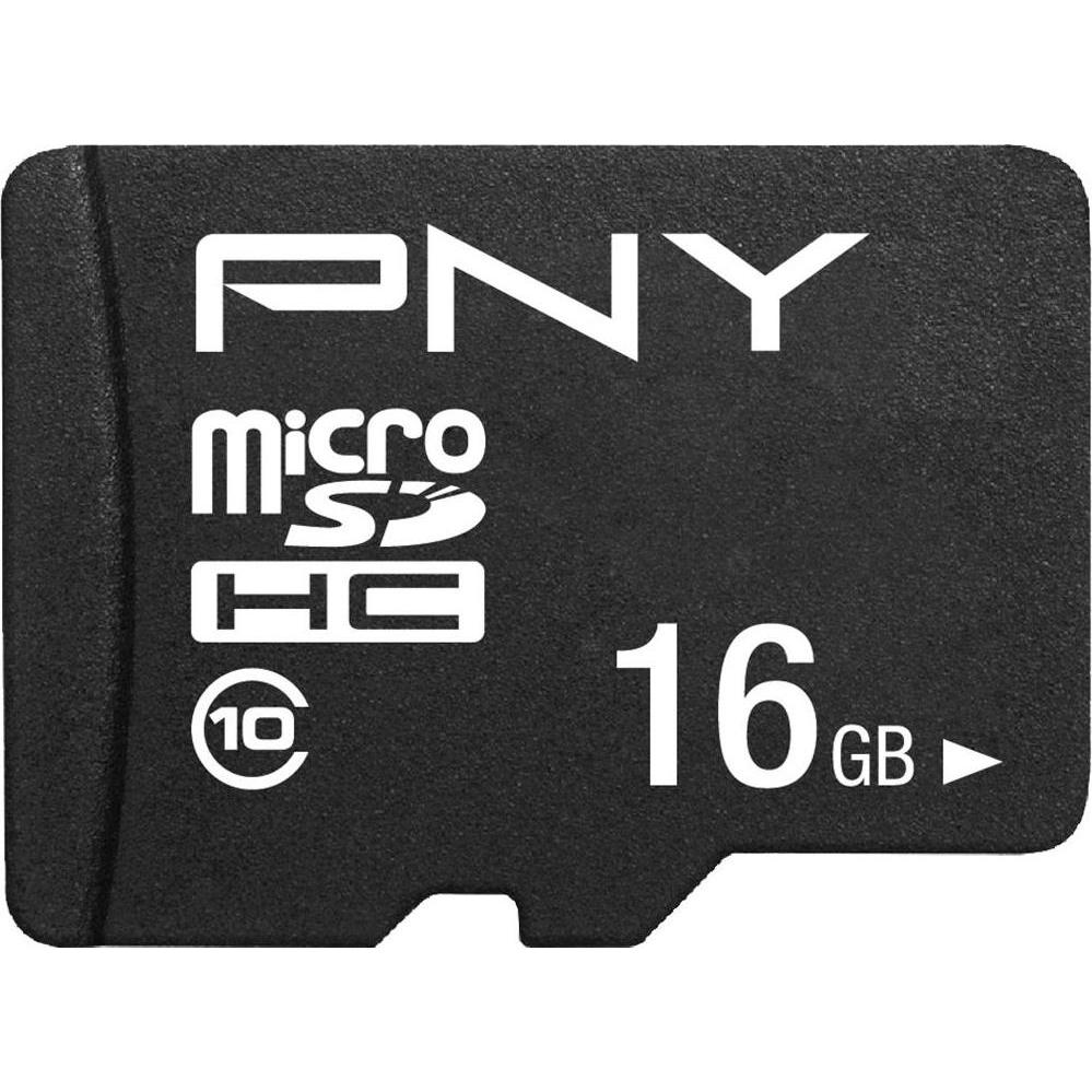 PNY Performance Plus inkl. Adapter (16 GB, microSDHC, U1, UHS-I), Speicherkarte, Schwarz