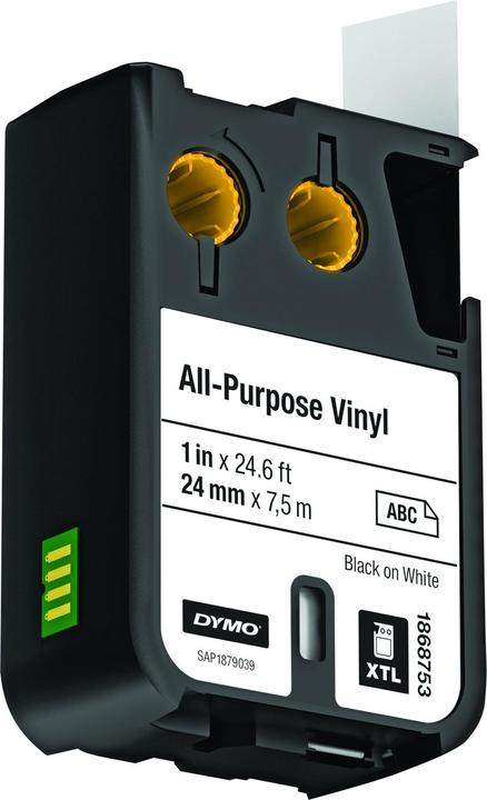 Produktbild Dymo XTL Schriftband, Vinyl (2.40 cm, Schwarz)