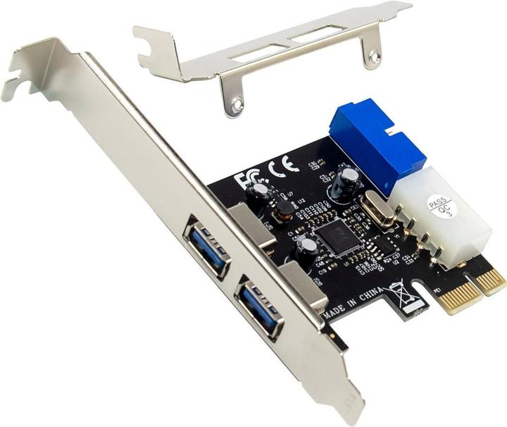 Produktbild InLine Schnittstellenkarte, 3x USB 3.2 Gen.1, (2 USB-A + 1 Comboport) PCIe, inkl. Low-Profile Slotb