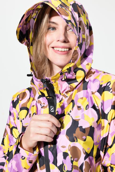 Actual product image Laurasøn Functional Unisex Hooded Rain Cape With Print (One size)