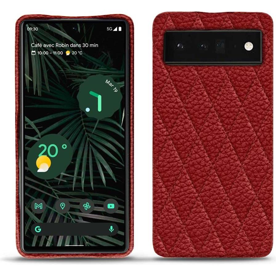 Noreve Lederschutzhülle (Google Pixel 6 Pro), Smartphone Hülle, Rot