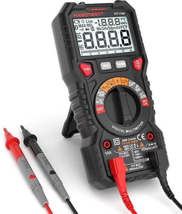 Produktbild Habotest Digital Multimeter with Flashlight HT118A, True RMS, NCV
