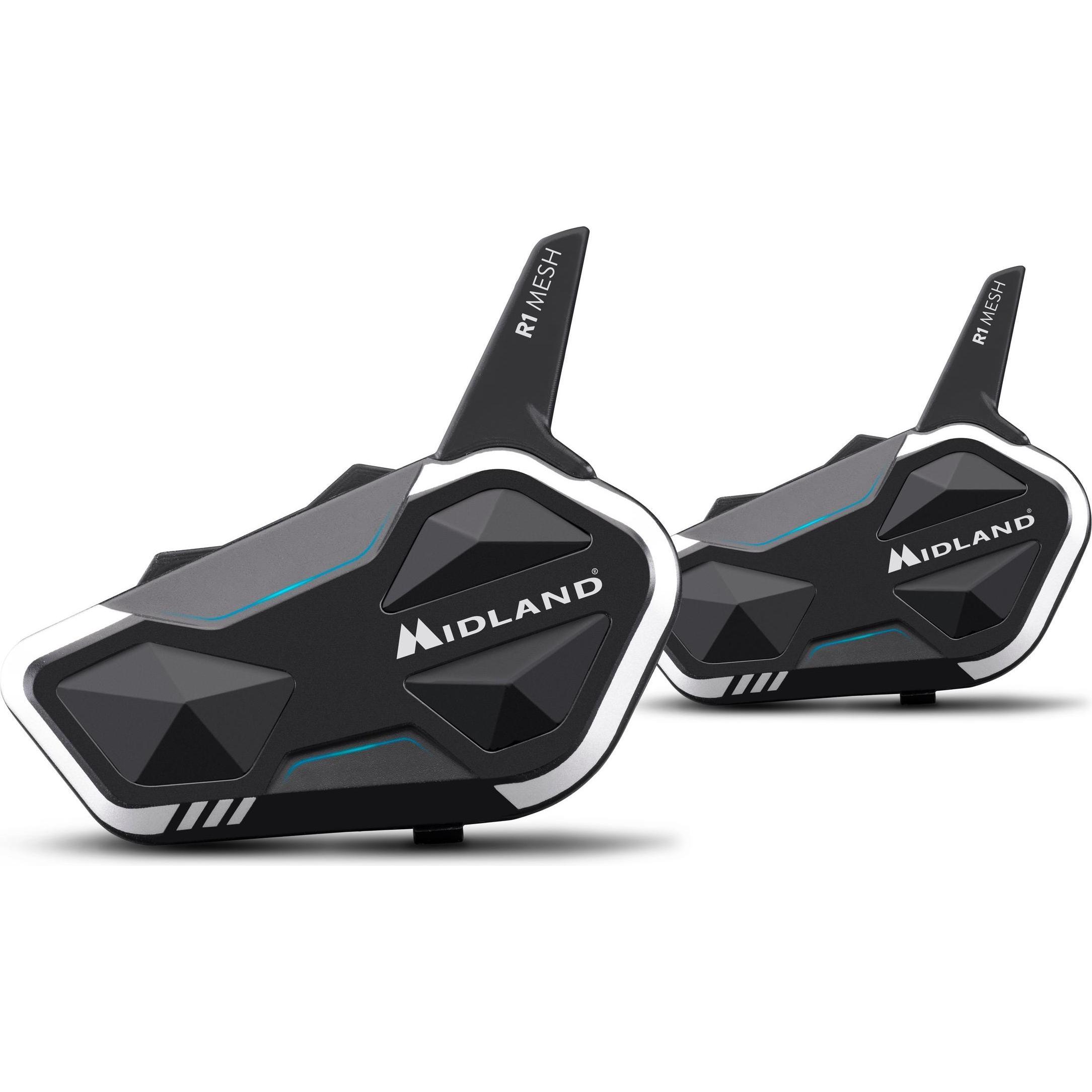 Midland R1 Mesh Bluetooth-Headset für Motorräder (2er Set) (C1585.01)